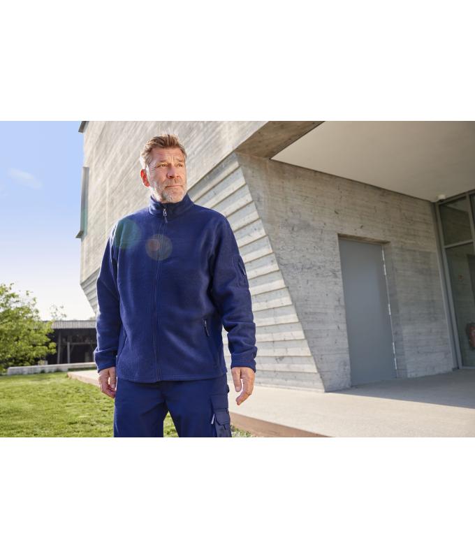 Herren Men's Workwear Fleece Jacket - STRONG - White/carbon 8314