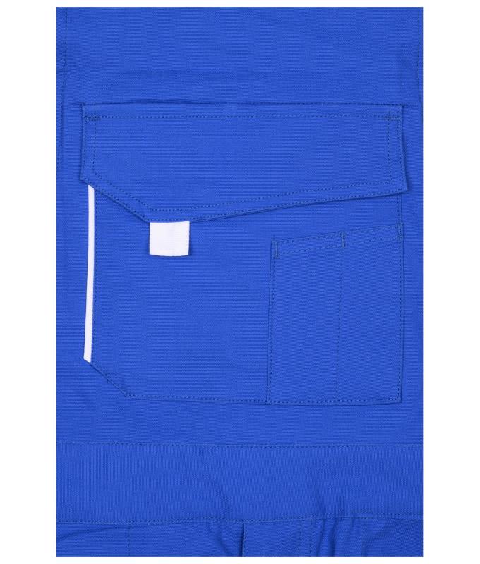 Unisex Workwear Pants with Bib - COLOR - White/royal 8525