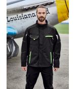 Unisex Workwear Softshell Jacket - COLOR - Black/lime-green 8528