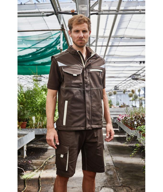 Unisex Workwear Softshell Vest - COLOR - Navy/turquoise 8529