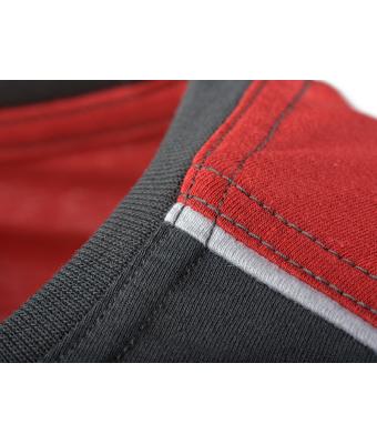 Damen Ladies' Workwear T-Shirt - COLOR - Carbon/red 8534