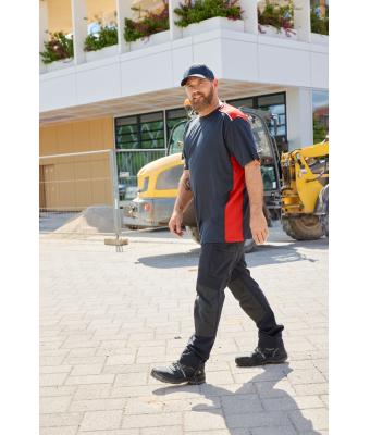 Men Men's Workwear T-Shirt - COLOR - Carbon/red 8535