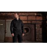 Unisex Men's Knitted Workwear Fleece Half-Zip - STRONG - Dark-green-melange/black 8538
