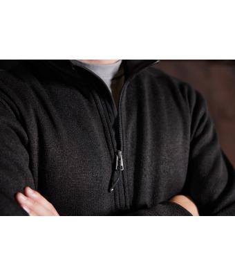 Unisex Men's Knitted Workwear Fleece Half-Zip - STRONG - Black/black 8538
