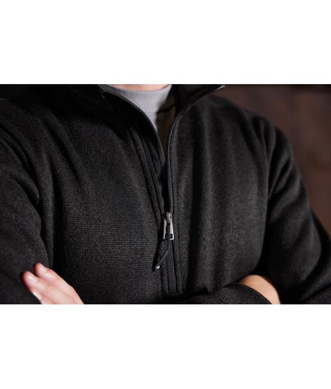 Unisex Men's Knitted Workwear Fleece Half-Zip - STRONG - Black/black 8538