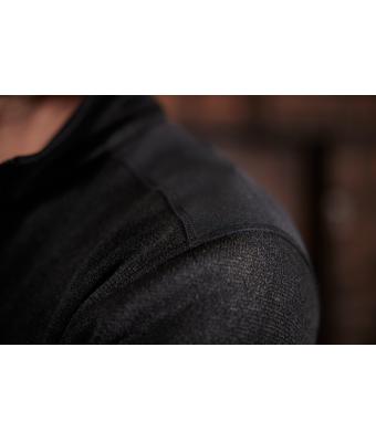 Unisex Men's Knitted Workwear Fleece Half-Zip - STRONG - Black/black 8538