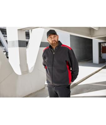 Unisex Workwear Sweat Jacket - COLOR - Carbon/red 8544