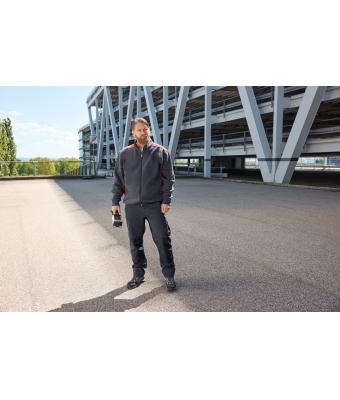 Unisex Workwear Sweat Jacket - COLOR - Carbon/red 8544