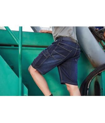 Unisex Workwear Stretch-Bermuda-Jeans Black-denim 10523