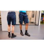 Unisex Workwear Bermudas - COLOR - Navy/turquoise 8545