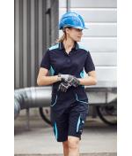 Unisex Workwear Bermudas - COLOR - Navy/turquoise 8545