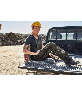 Unisex Workwear Pants with Bib - SOLID - Red 8719