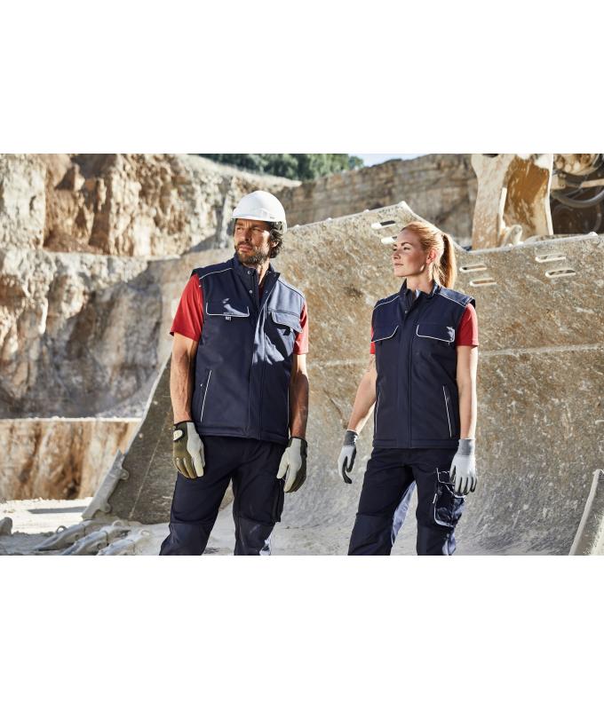 Unisex Workwear Softshell Padded Vest - SOLID - Navy 8725
