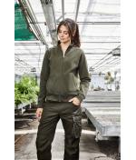 Damen Ladies' Workwear Sweat Jacket - SOLID - Olive 8727