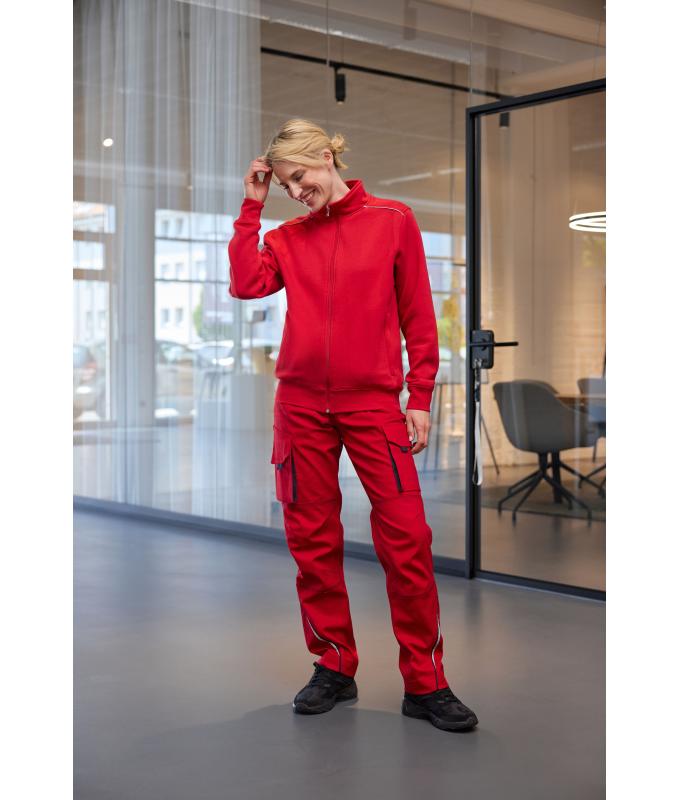 Unisex Workwear Sweat Jacket - SOLID - Red 8728