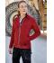 Ladies Ladies' Knitted Workwear Fleece Jacket - SOLID - Red-melange/black 10221