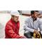 Herren Men's Knitted Workwear Fleece Jacket - SOLID - Red-melange/black 10222