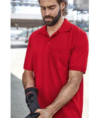 Herren Men's Polo Pocket Grey-heather 7562