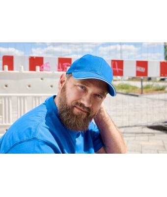 Unisex 6 Panel Sandwich Cap Black/yellow 7590