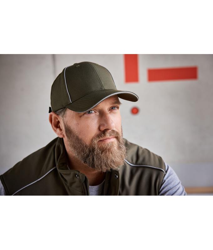 Unisex 6 Panel Workwear Cap - SOLID Black 10223