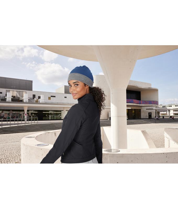 Unisex Reversible Beanie Royal/grey-heather 11118