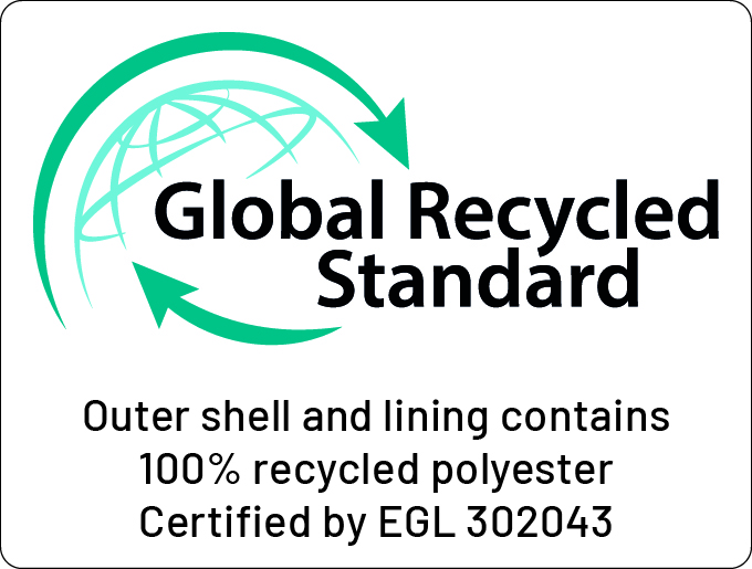 GRS Outer shell and lining 100% GRS Outer shell and lining 100%
