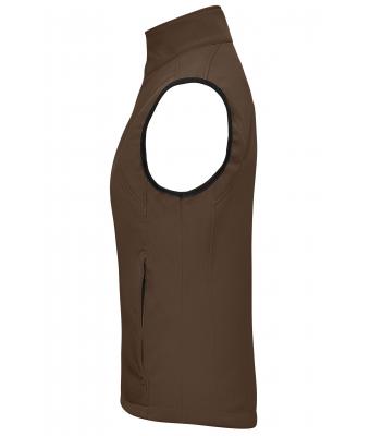 Damen Ladies' Softshell Vest Brown 7310