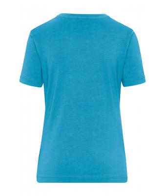 Damen Ladies' ORGANIC Stretch-T Work - SOLID -   OCS Blended Turquoise 8707
