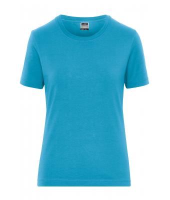 Damen Ladies' ORGANIC Stretch-T Work - SOLID -   OCS Blended Turquoise 8707