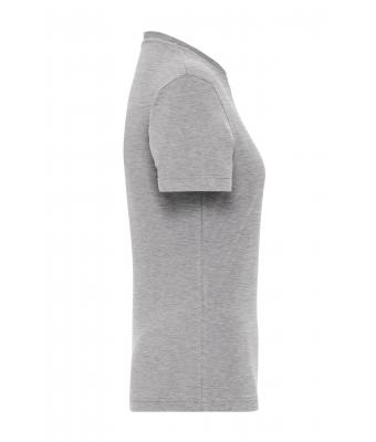 Damen Ladies' ORGANIC Stretch-T Work - SOLID -   OCS Blended Grey-heather 8707