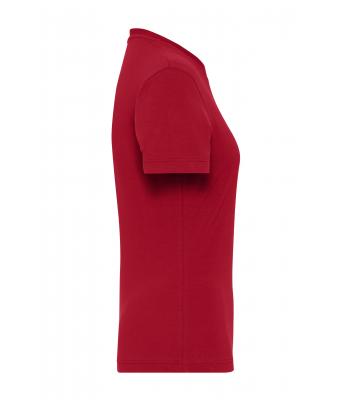 Damen Ladies' ORGANIC Stretch-T Work - SOLID -   OCS Blended Red 8707