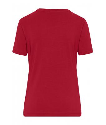 Damen Ladies' ORGANIC Stretch-T Work - SOLID -   OCS Blended Red 8707