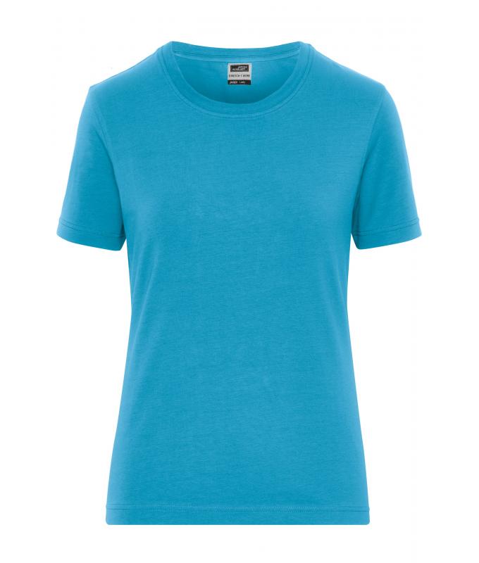 Damen Ladies' Stretch-T Work - SOLID - OCS Standard Turquoise 8707
