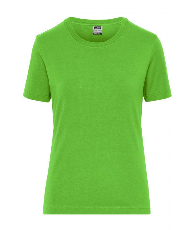 Damen Ladies' Stretch-T Work - SOLID - OCS Standard Lime-green 8707