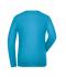 Damen Ladies' BIO Stretch-Longsleeve Work - SOLID - Turquoise 8706