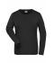 Damen Ladies' ORGANIC Stretch-Longsleeve Work - SOLID -   OCS Blended Black 8706