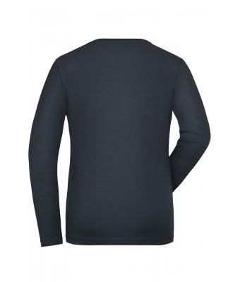 Damen Ladies' ORGANIC Stretch-Longsleeve Work - SOLID -   OCS Blended Carbon 8706