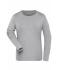Damen Ladies' ORGANIC Stretch-Longsleeve Work - SOLID -   OCS Blended Grey-heather 8706