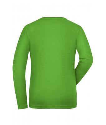 Damen Ladies' ORGANIC Stretch-Longsleeve Work - SOLID -   OCS Blended Lime-green 8706