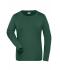 Damen Ladies' ORGANIC Stretch-Longsleeve Work - SOLID -   OCS Blended Dark-green 8706