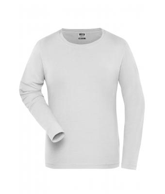 Damen Ladies' ORGANIC Stretch-Longsleeve Work - SOLID - White 8706