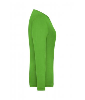 Damen Ladies' Stretch-Longsleeve Work - SOLID -   OCS Standard Lime-green 8706