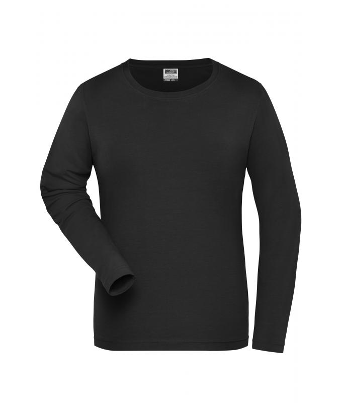 Ladies Ladies' Stretch-Longsleeve Work - SOLID - OCS Standard Black 8706