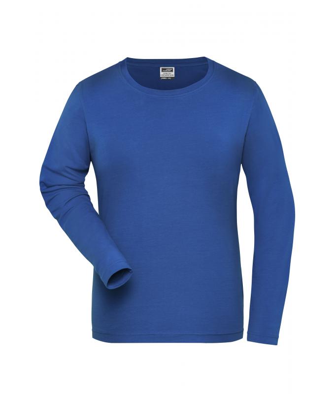 Damen Ladies' Stretch-Longsleeve Work - SOLID - OCS Standard Royal 8706