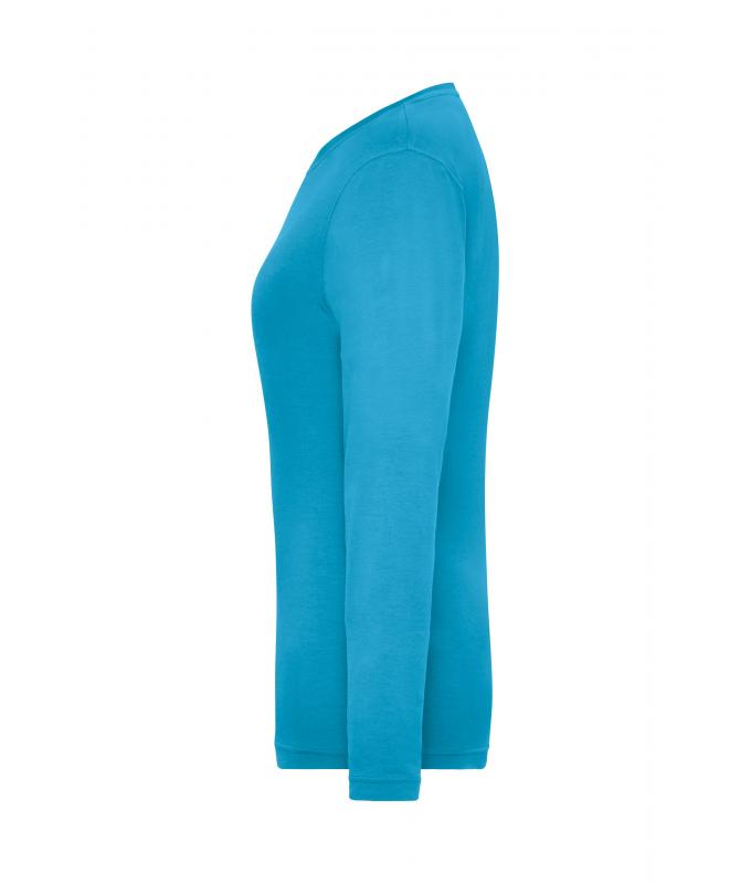 Damen Ladies' Stretch-Longsleeve Work - SOLID - OCS Standard Turquoise 8706