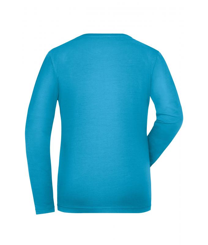 Damen Ladies' Stretch-Longsleeve Work - SOLID - OCS Standard Turquoise 8706
