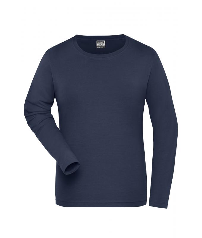 Ladies Ladies' Stretch-Longsleeve Work - SOLID - OCS Standard Navy 8706