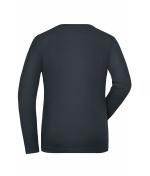 Damen Ladies' Stretch-Longsleeve Work - SOLID - OCS Standard Carbon 8706