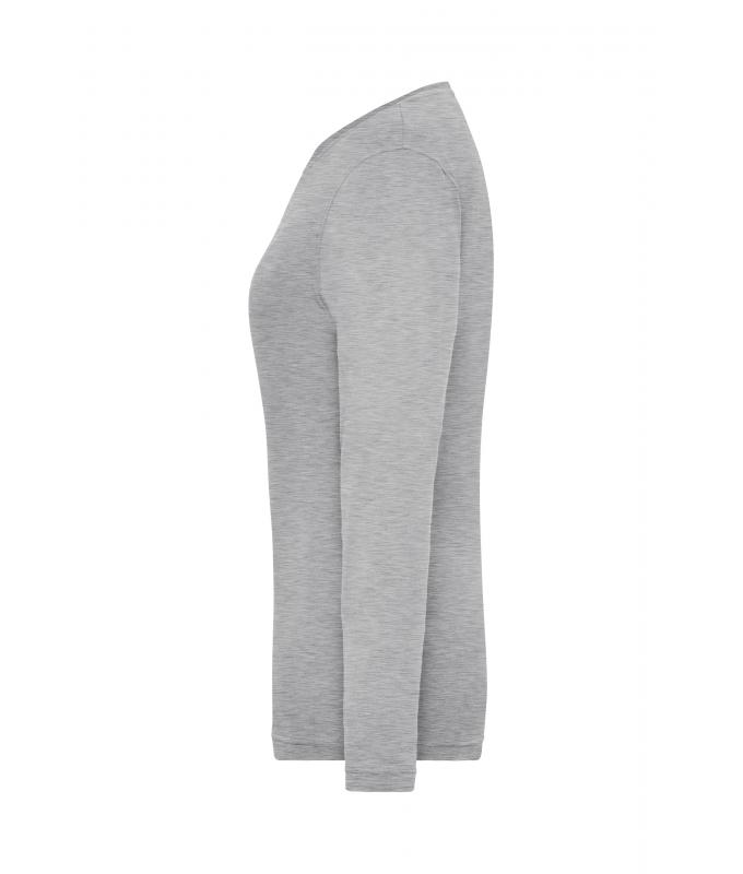 Damen Ladies' Stretch-Longsleeve Work - SOLID - OCS Standard Grey-heather 8706