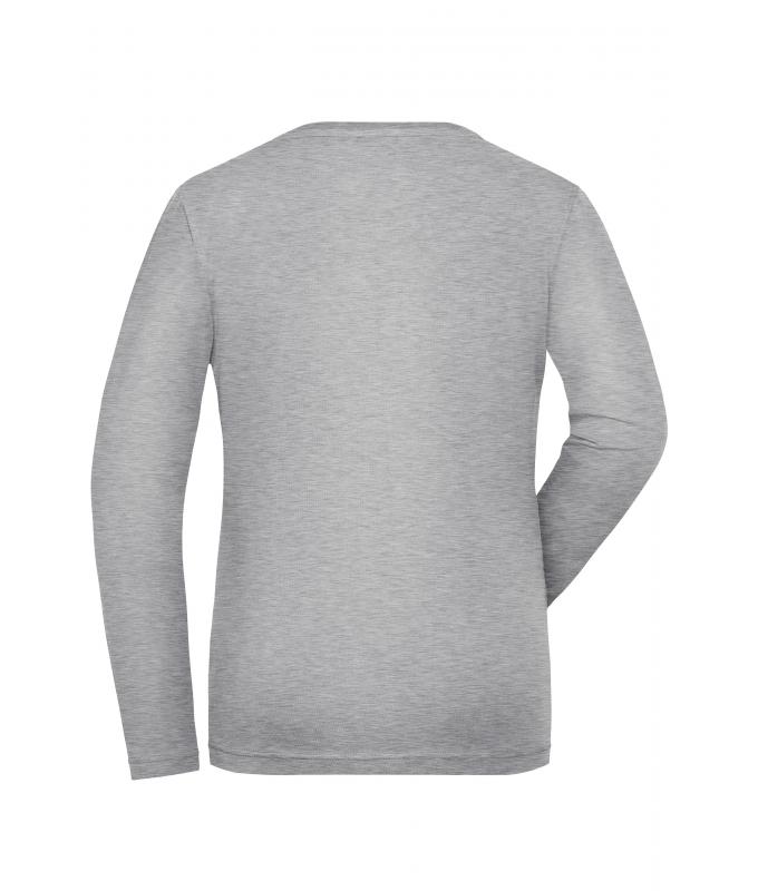 Damen Ladies' Stretch-Longsleeve Work - SOLID - OCS Standard Grey-heather 8706